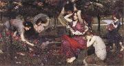 John William Waterhouse Flor and the Zephyrs oil painting reproduction